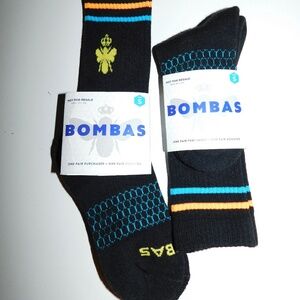 BOMBAS crew black socks kids boys S